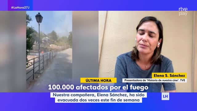Elena cuenta cómo fue desalojada dos veces por el avance del fuego