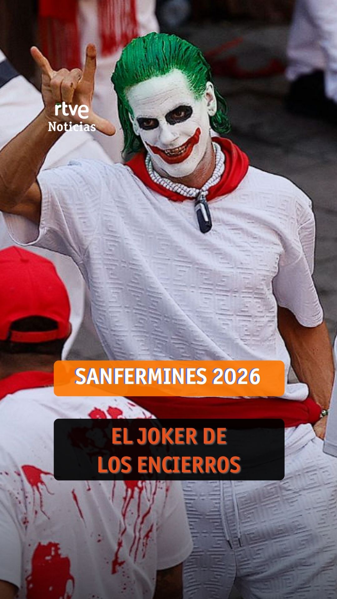 Un turista estadounidense se disfrazó de Joker y causó caos en los San Fermines