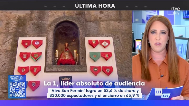 San Fermín lidera la audiencia con un 65,9% en el primer encierro de TVE