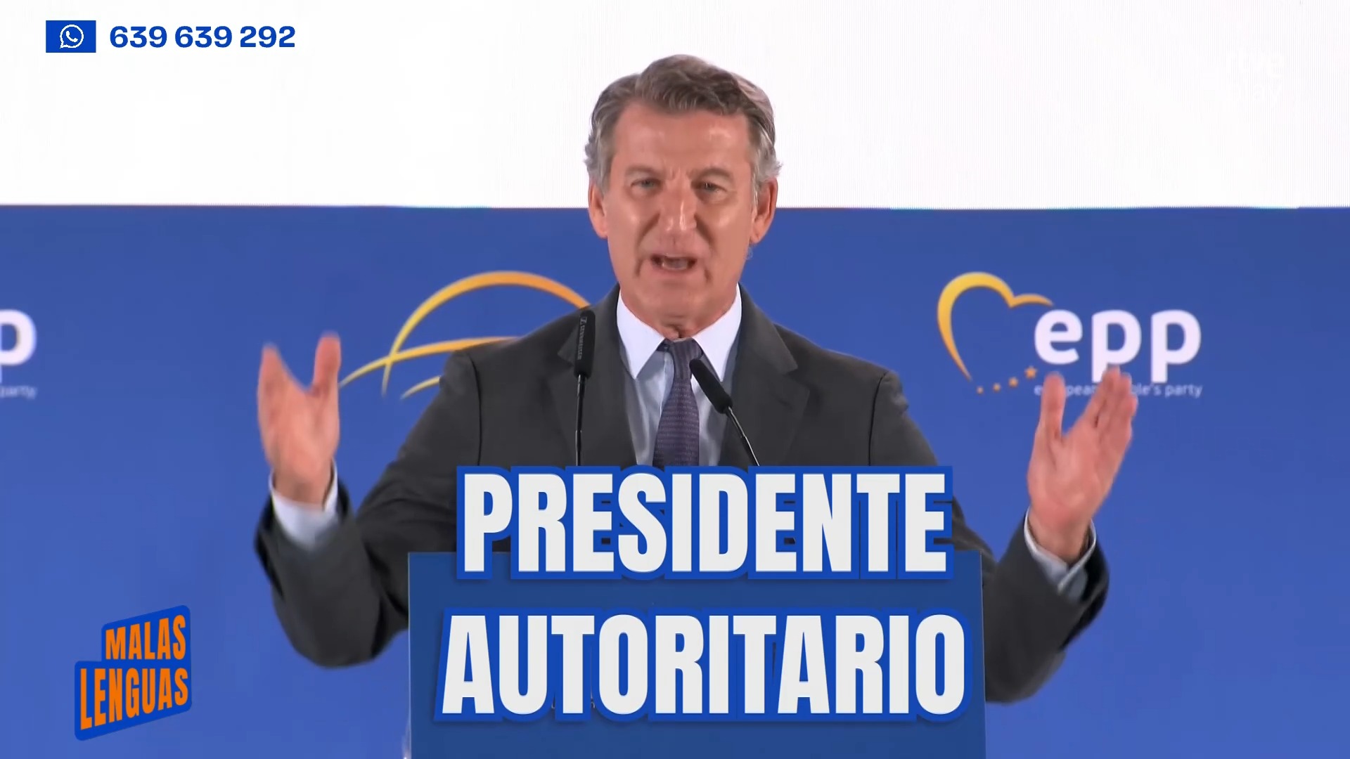 Feijóo acusa a Sánchez de ser un presidente autoritario ante el Partido Popular Europeo