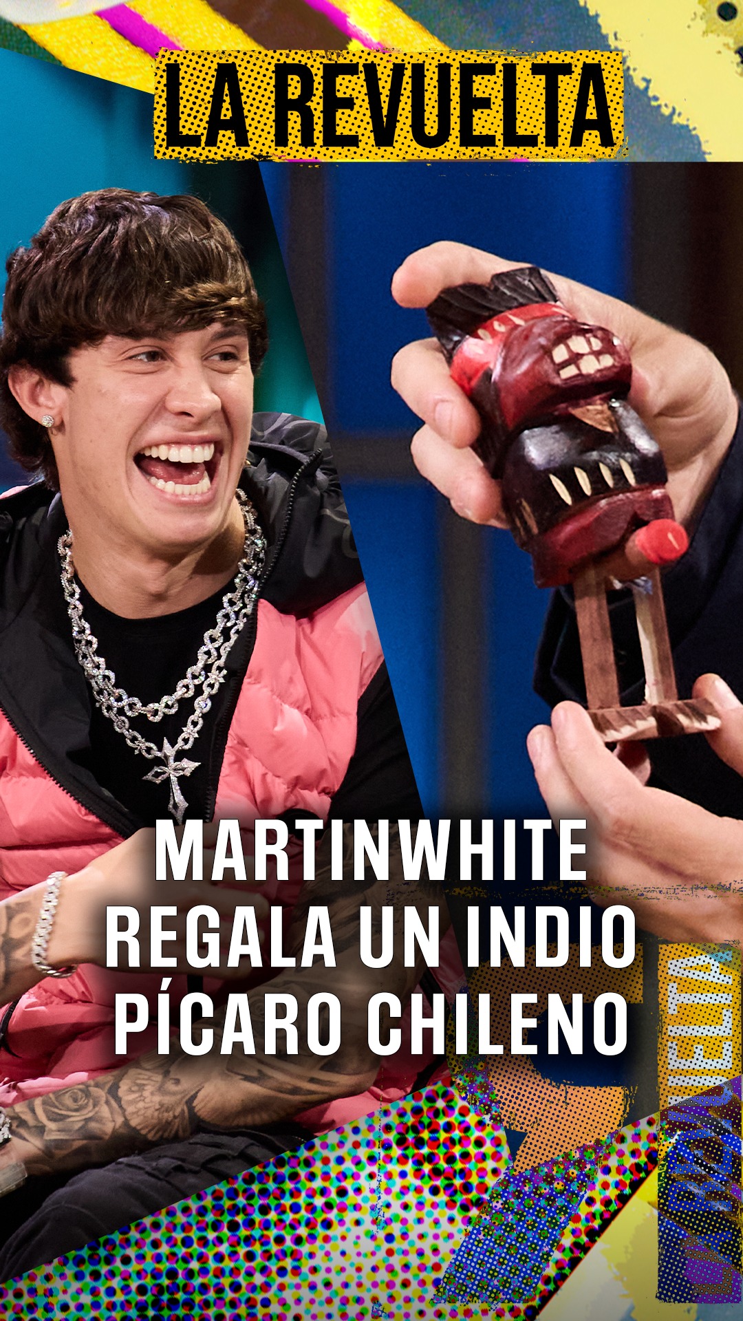 Martín White recibe el indio pícaro chileno como regalo tradicional y divertido