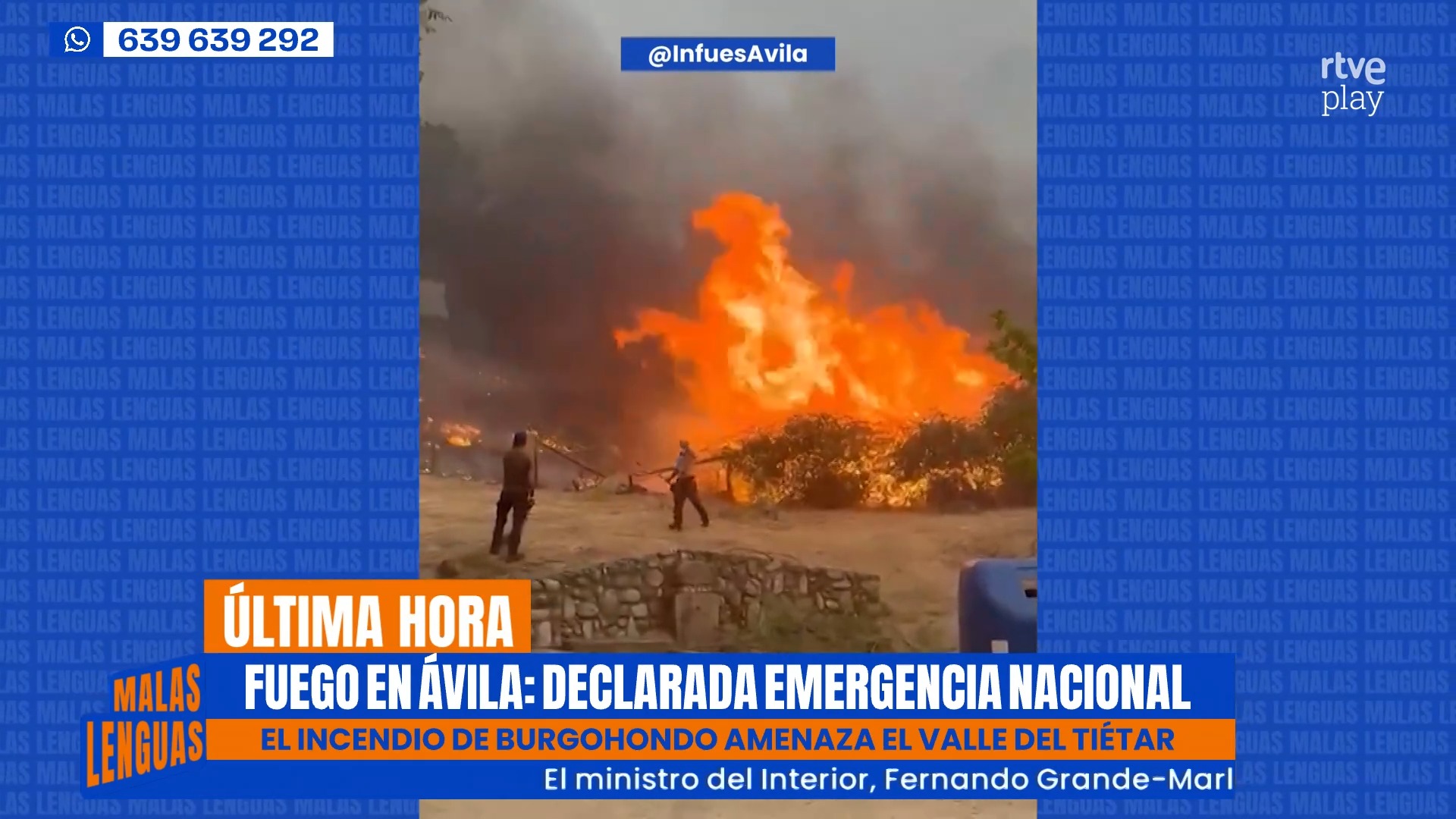 El viento complica la extinción del incendio en Ávila que ya arrasa 9.000 hectáreas