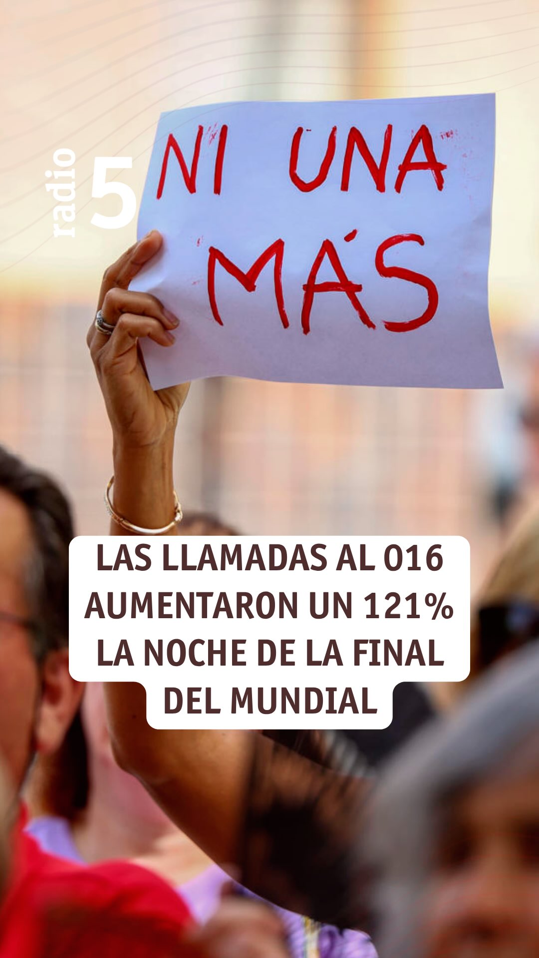 Las llamadas al 016 se disparan un 121% tras la final del Mundial