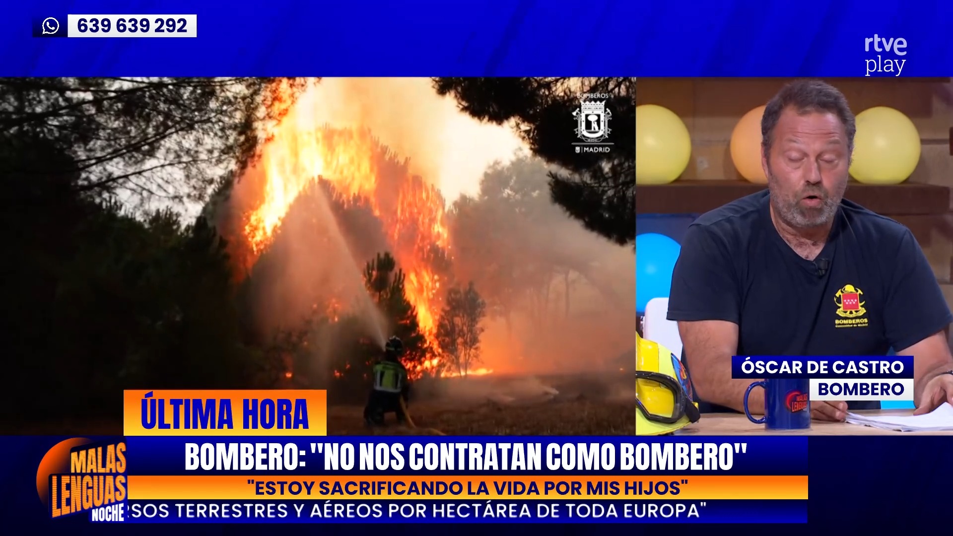 Carlos Novillo presume de medios contra incendios pero Madrid pide ayuda al Gobierno