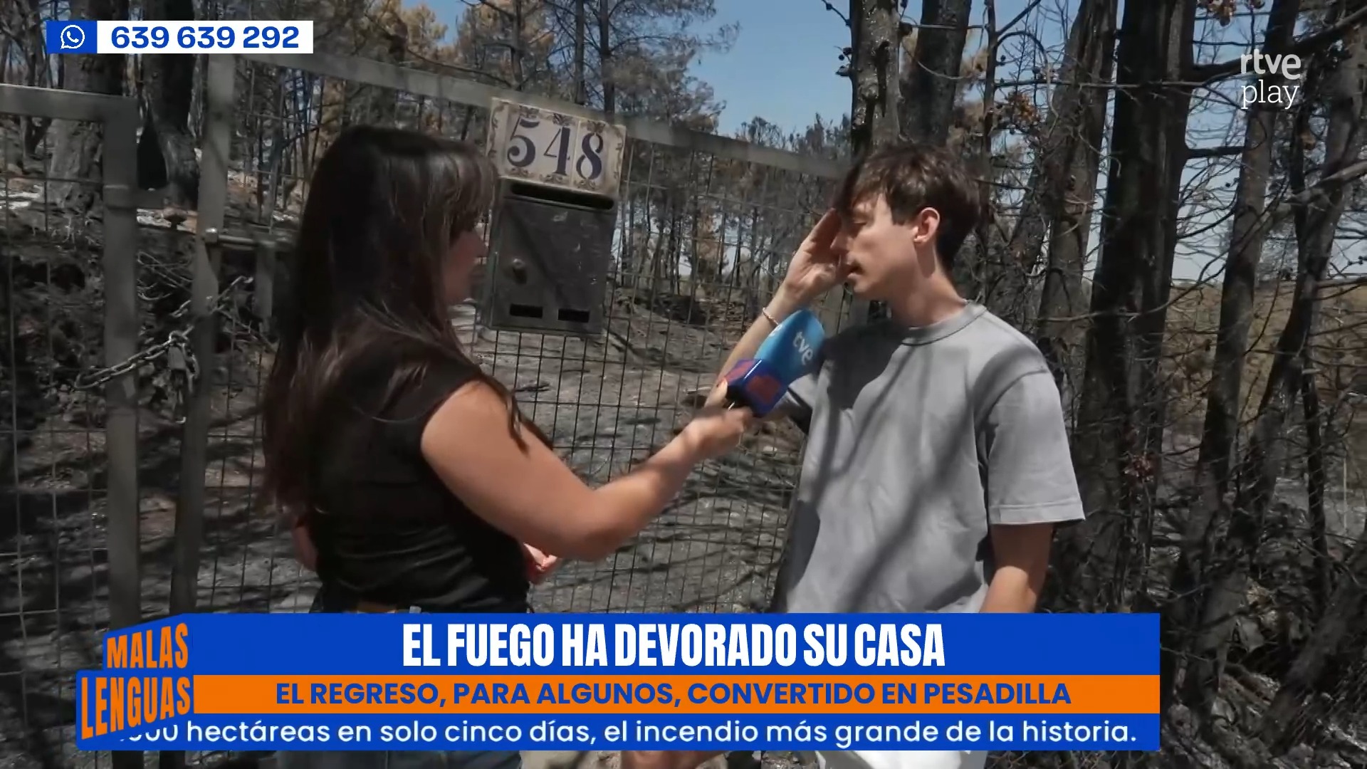 El incendio de Ávila destruye la casa de Héctor en El Tiemblo: 'No queda nada'