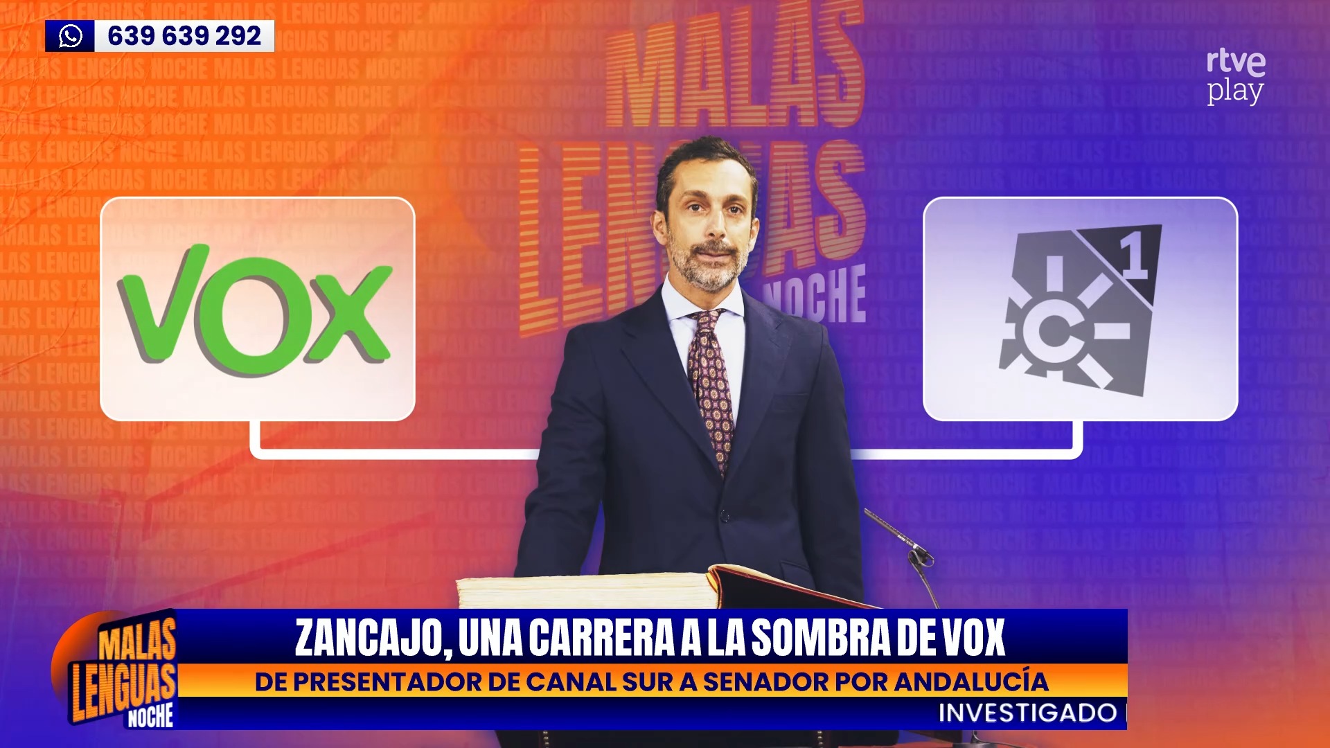 Vox nombra senador por Andalucía a Álvaro Zancajo tras su paso por Canal Sur