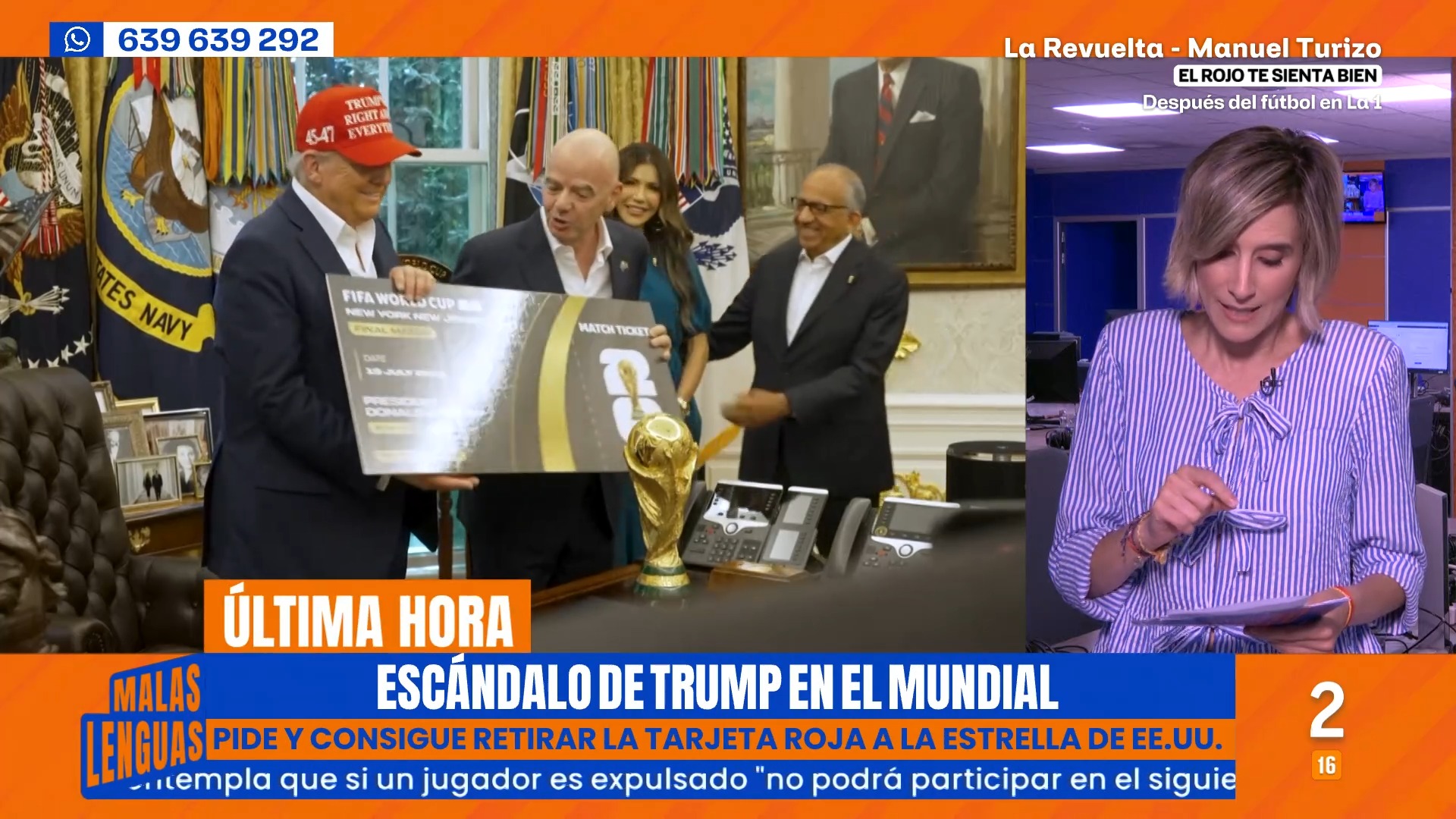 Trump llama a la FIFA para revisar tarjeta roja a goleador de EE.UU.