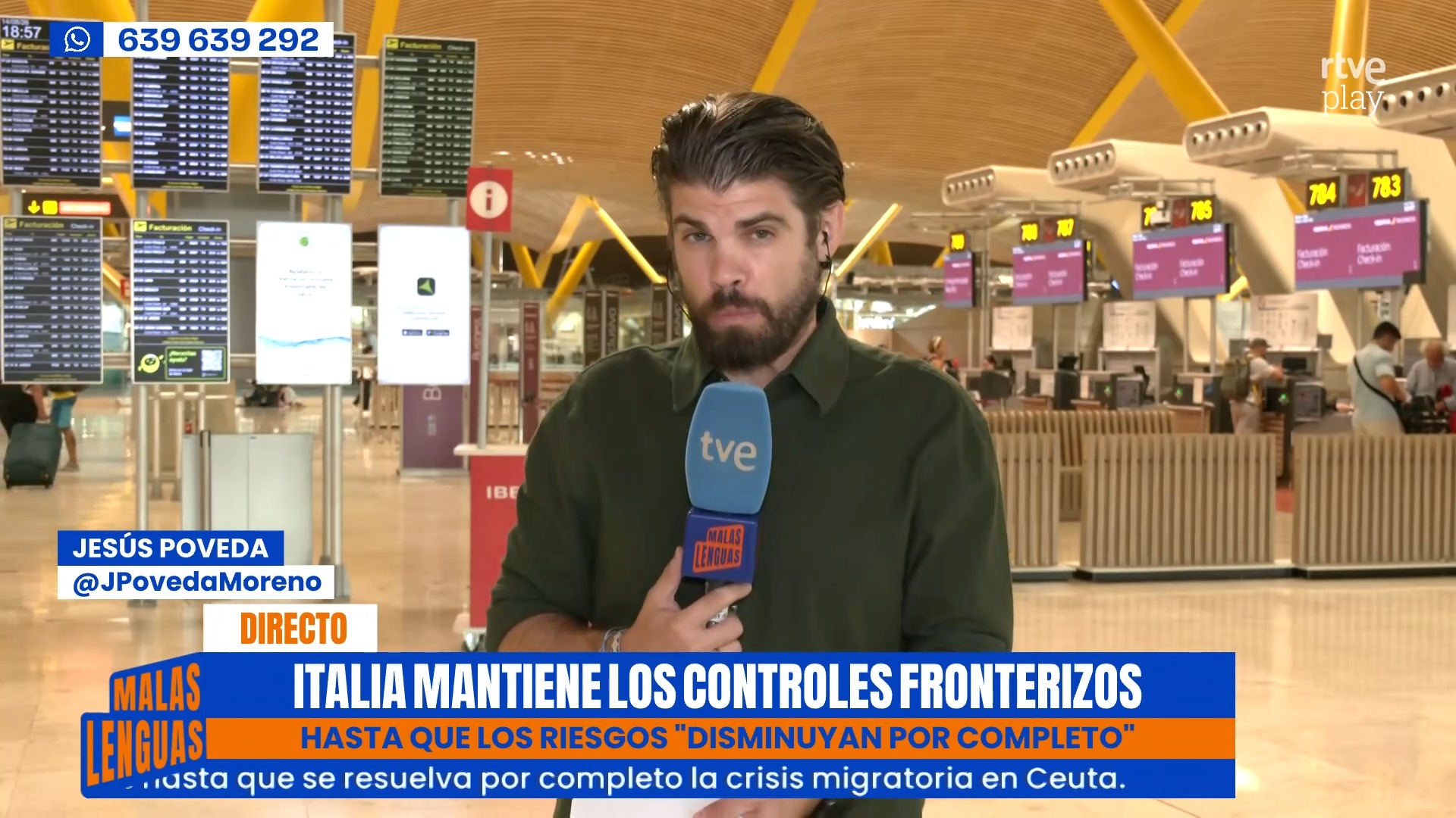 España prorroga controles en Barajas a vuelos procedentes de Italia