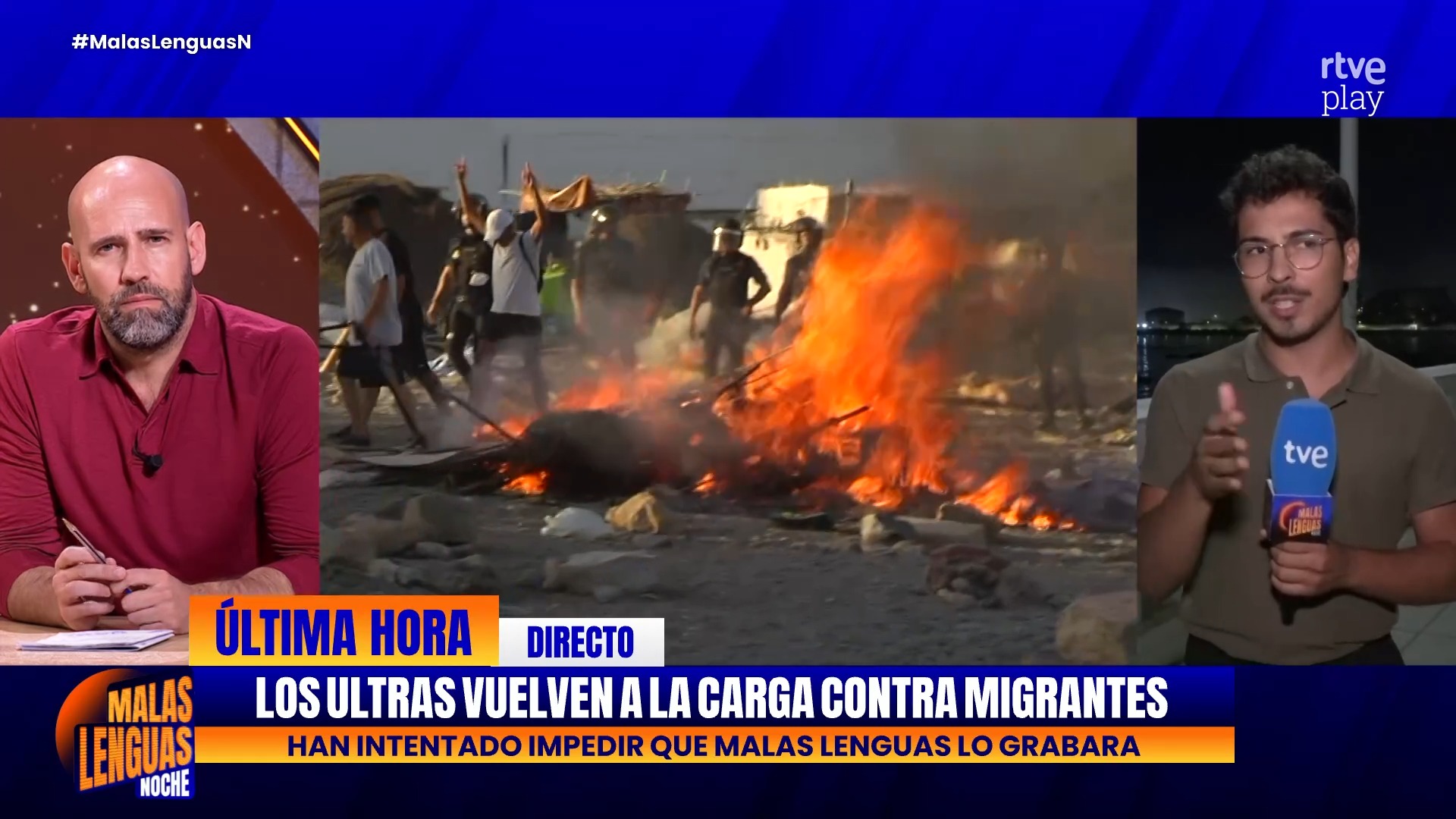Ultras atacan con palos a migrantes en la playa del Trampolín sin policía
