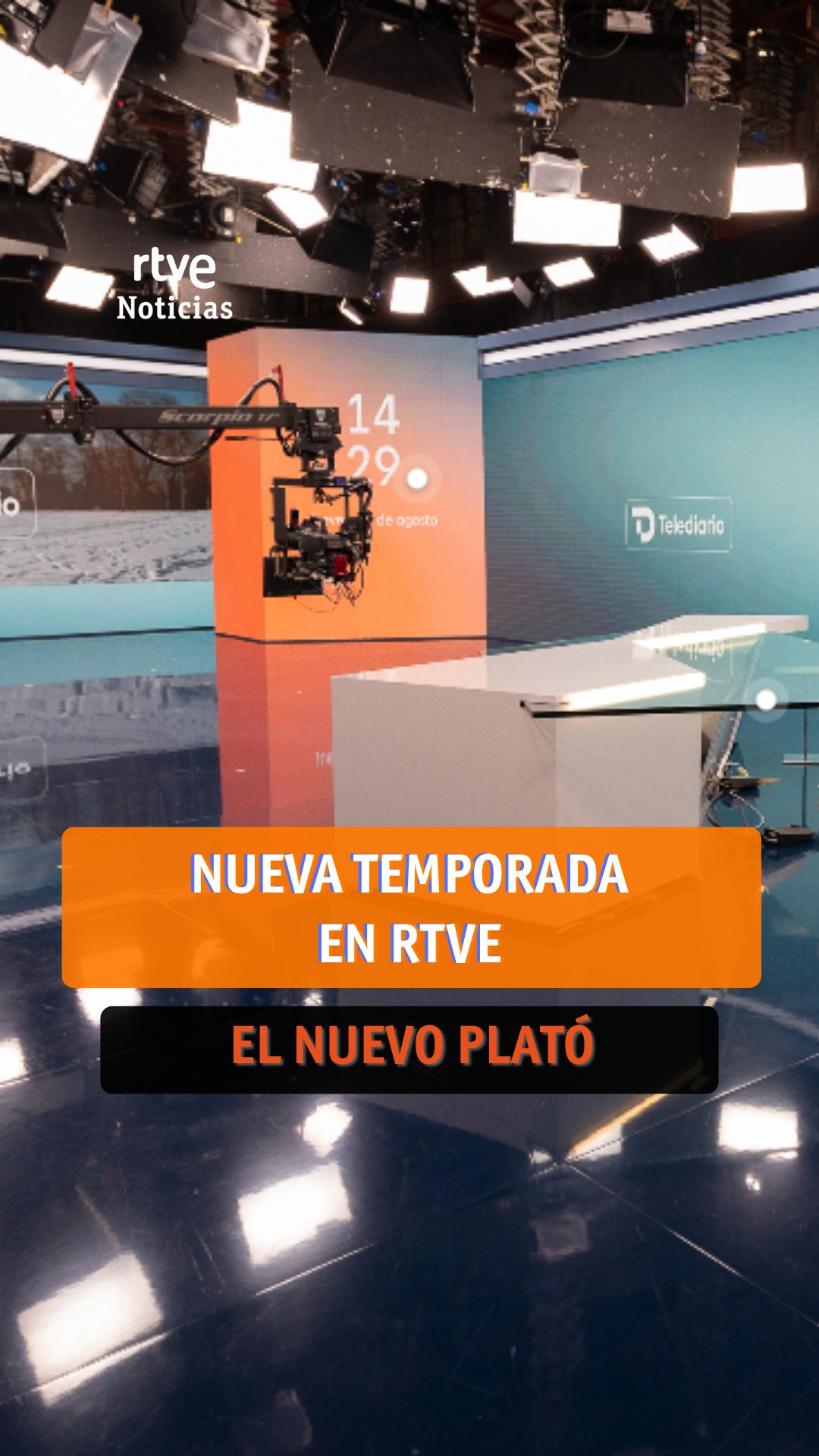 RTVE estrena nuevo plató para telediarios con pantallas y realidad aumentada