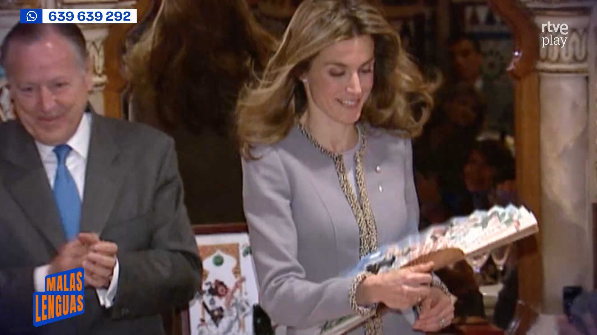 Doña Letizia usa el abanico como plan B ante el calor extremo