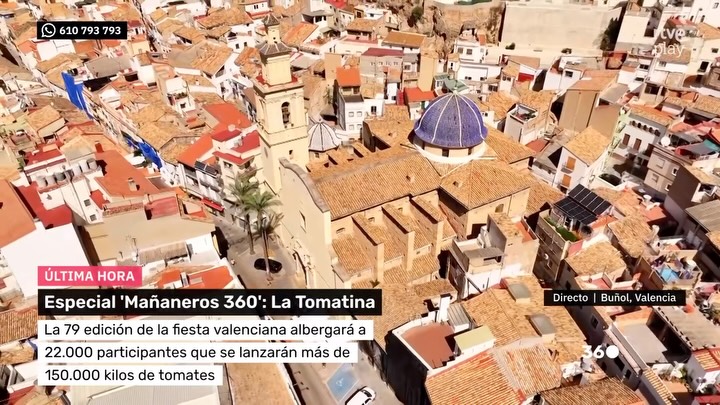 RTVE retransmite por primera vez la Tomatina 360 de Buñol con 17 cámaras