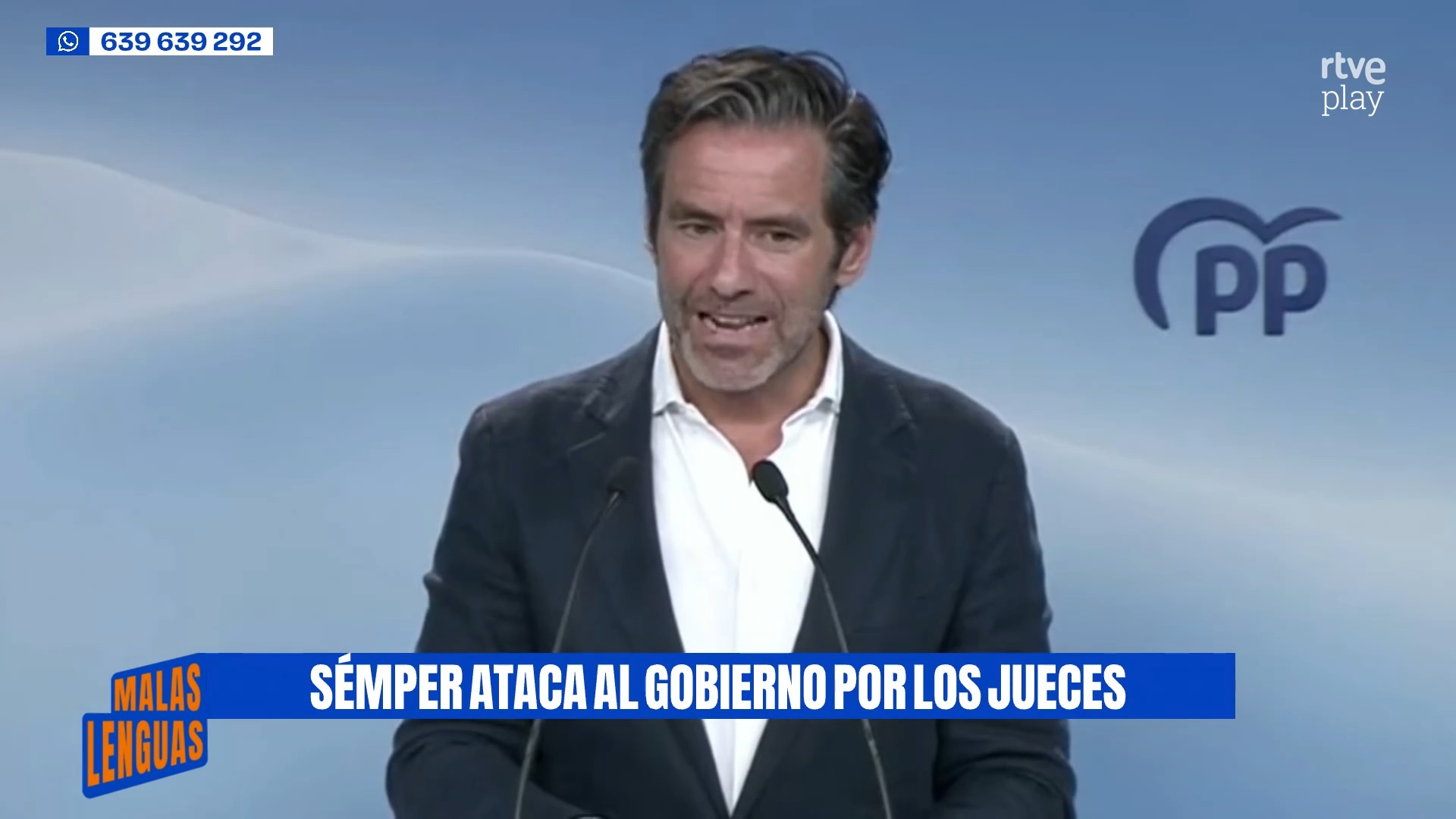 Borja Sémper asegura que Feijóo acabará con los insultos a jueces si gobierna