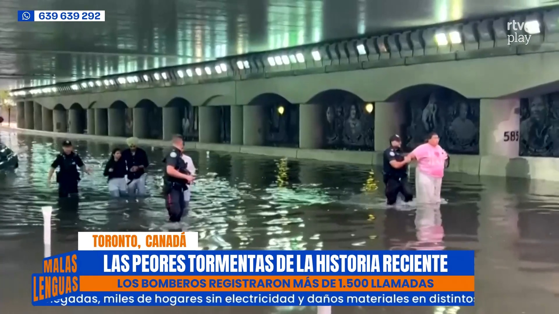 Un temporal arrasa Toronto con lluvias torrenciales y deja a 65.000 sin luz