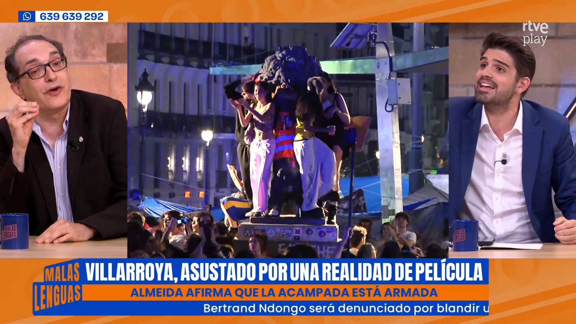 Villarroya cuestiona la escolta policial a Vito Kiles en la Puerta del Sol
