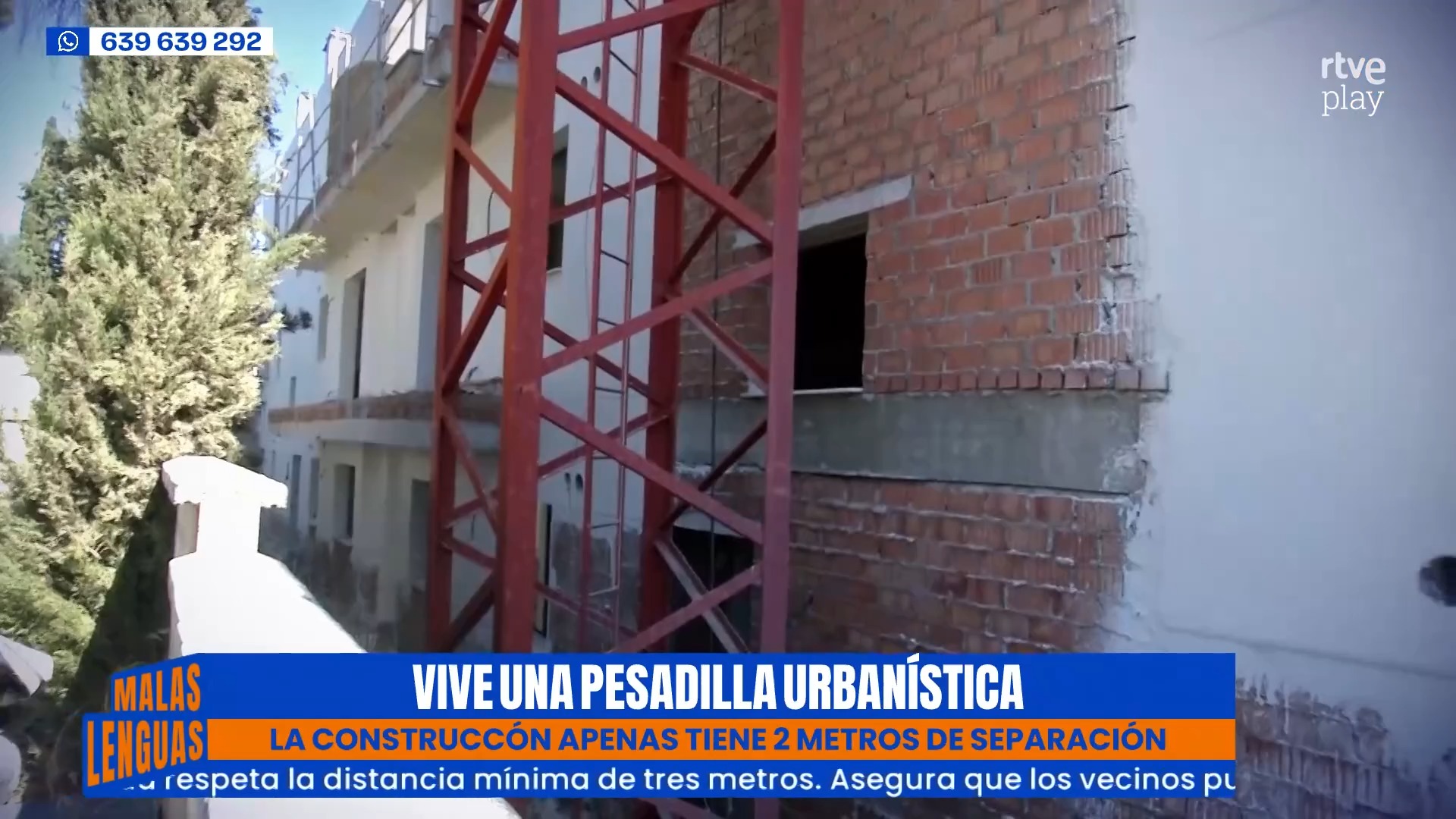 Propietario denuncia que nuevo edificio invade su intimidad a solo dos metros