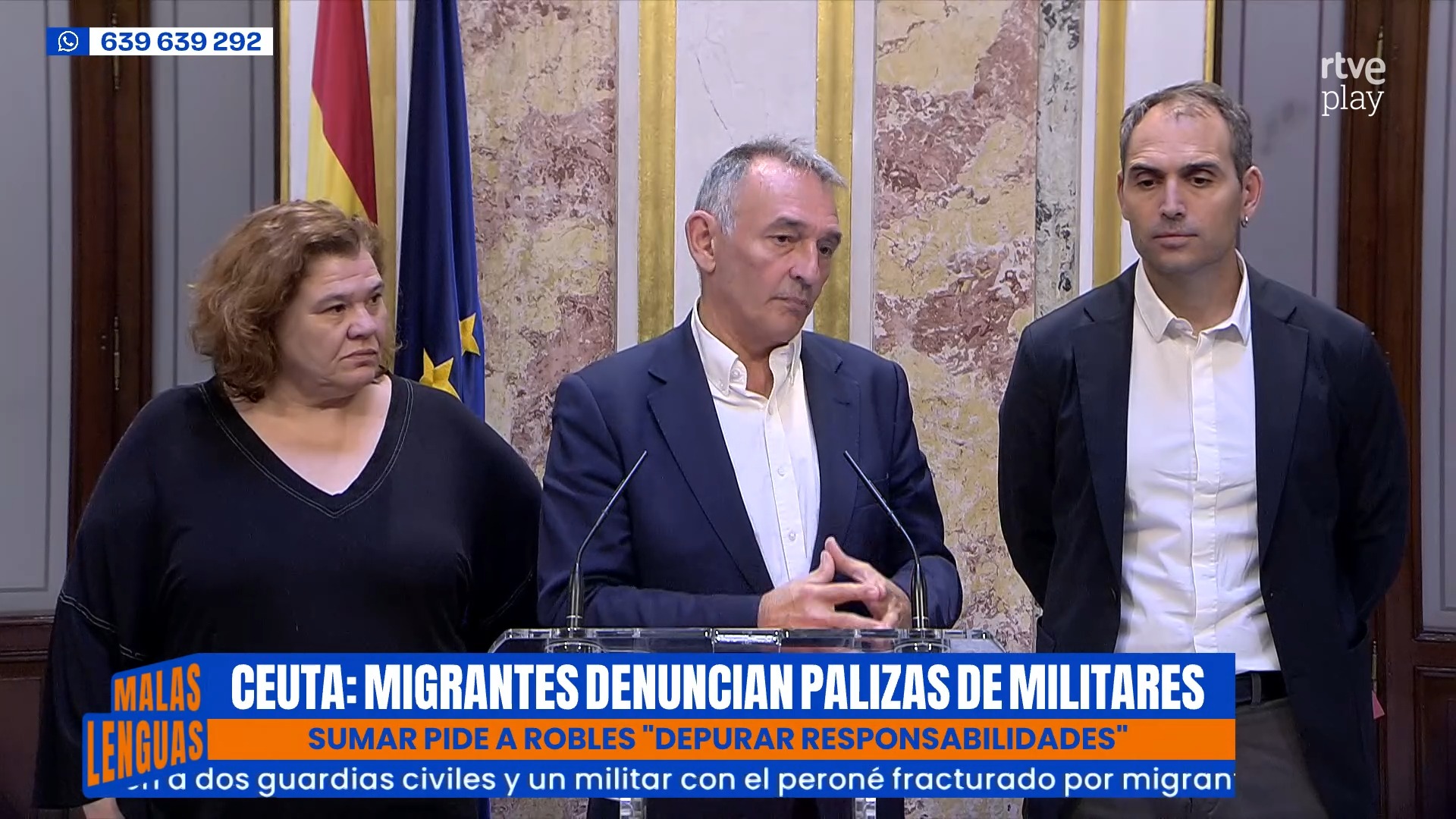 Sumar y Podemos exigen investigar supuestas palizas de militares a migrantes en Ceuta
