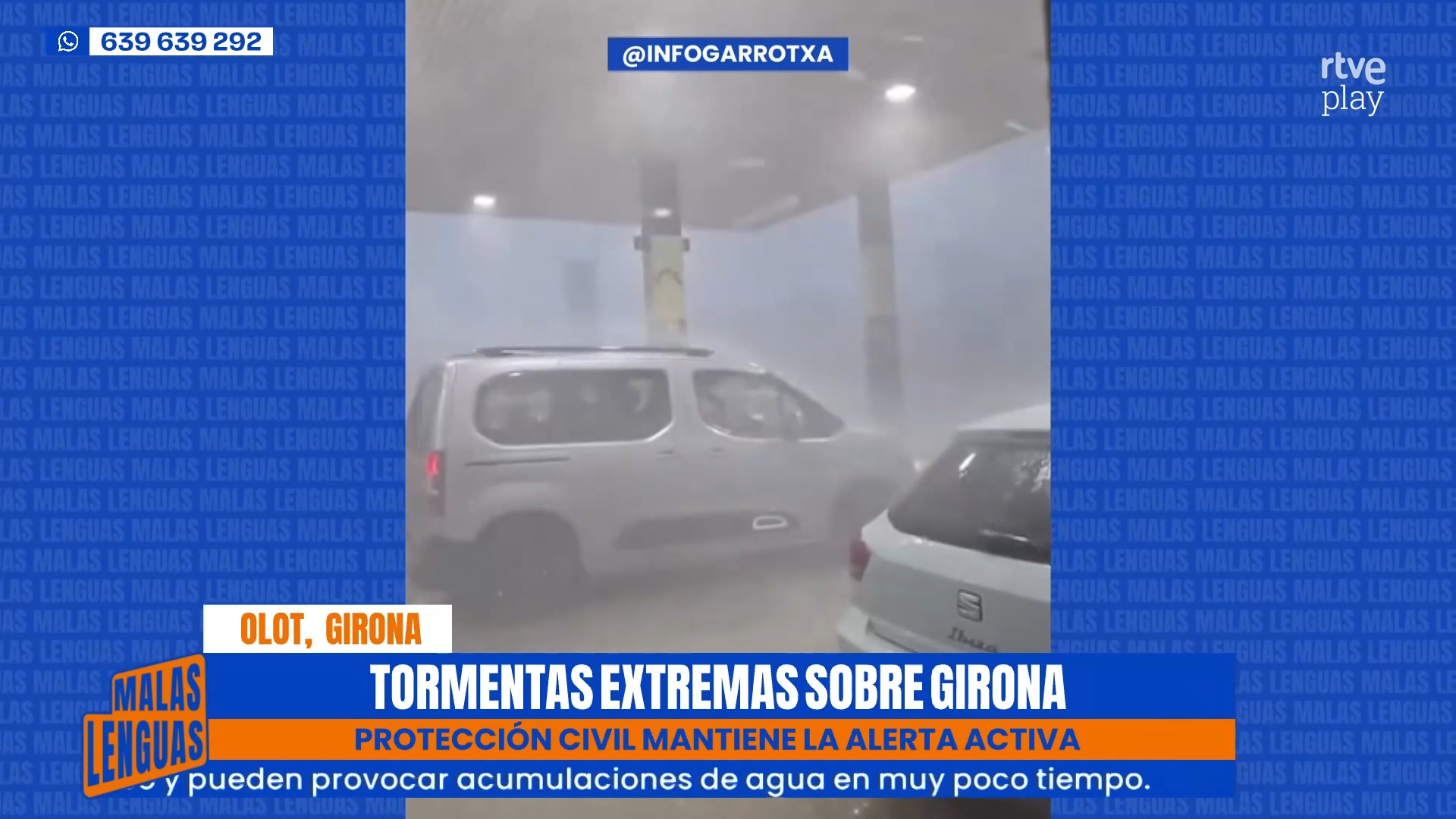 Tormentas de granizo inundan calles y causan caos en el Ripollés