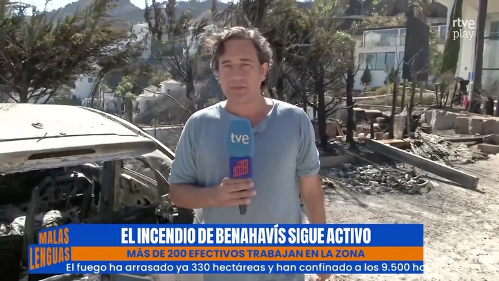 Incendio en Benavis quema 330 hectáreas y evacúa a 50 vecinos de tres urbanizaciones