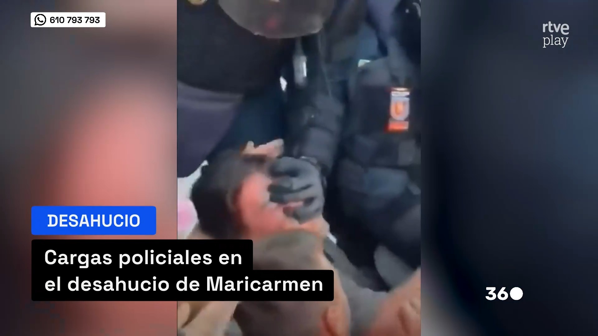 Desahucio de Mari Carmen de 87 años: la policía cumple la orden judicial