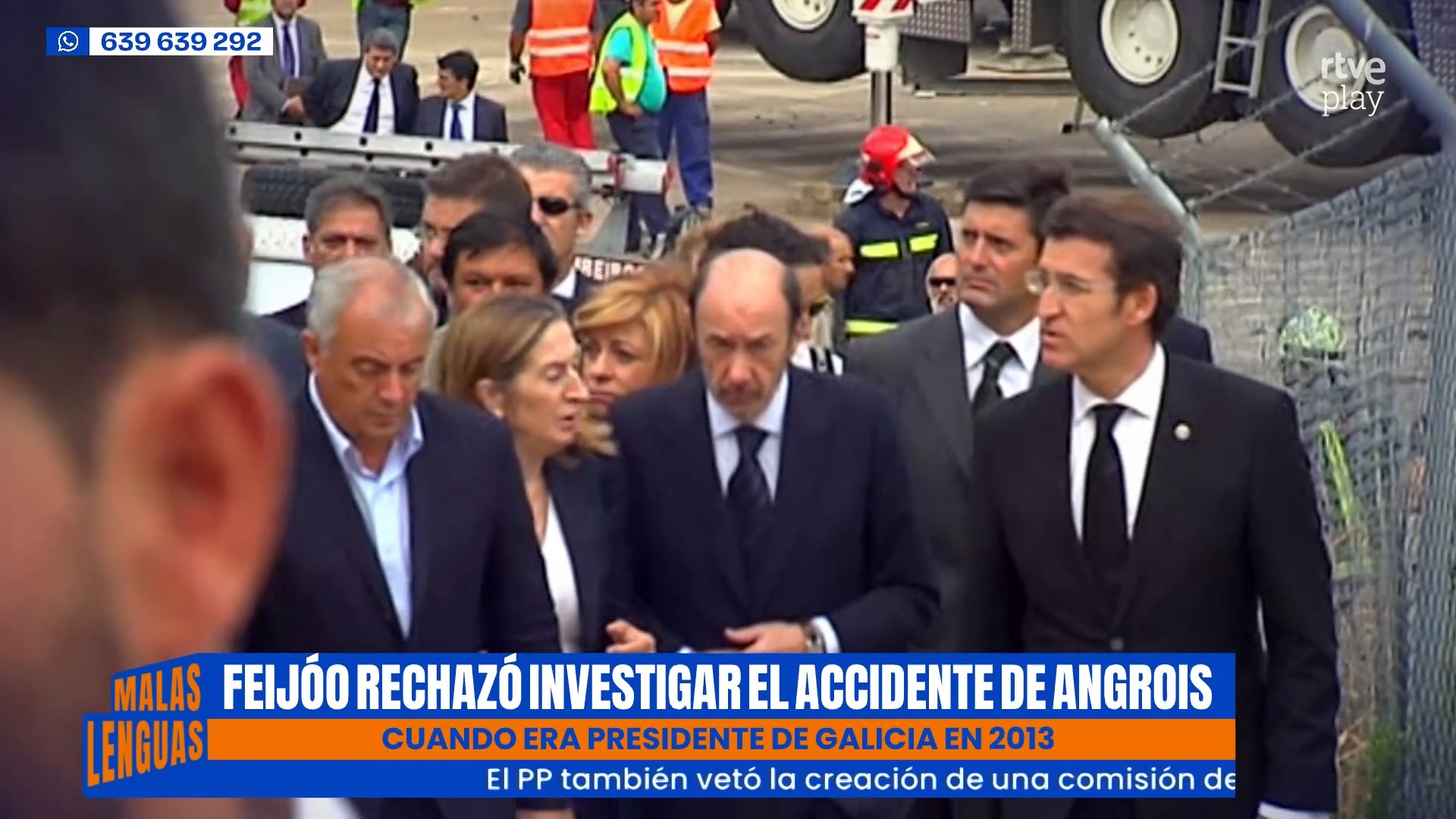 Feijóo arremete contra Puente por atribuir el accidente a un fallo humano