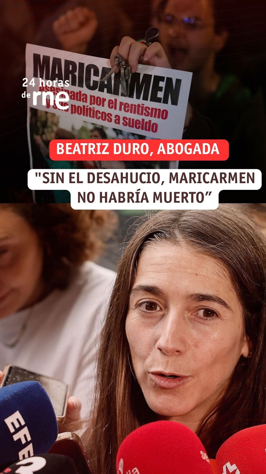 El desahucio precipitó la muerte de Mari Carmen, afirma una activista