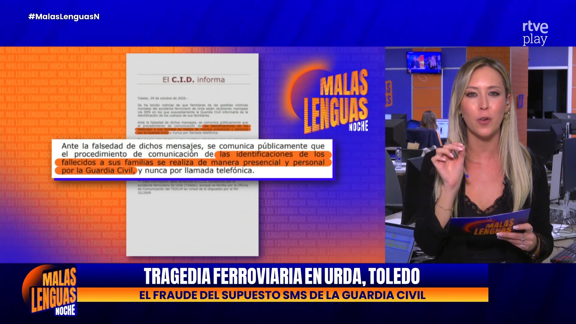Guardia Civil alerta de SMS falsos sobre identificación de víctimas en accidente ferroviario
