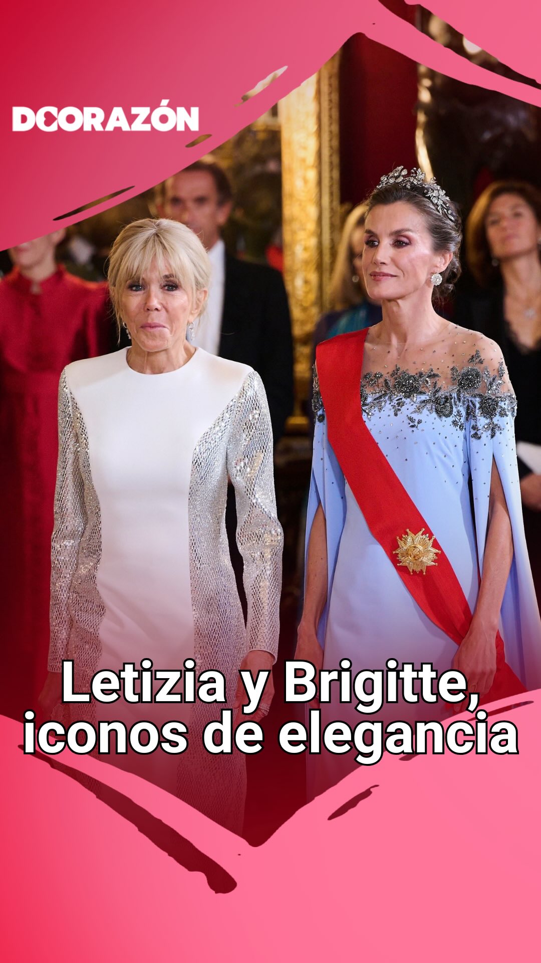 Los reyes reciben a Macron y Brigitte con honores en el Palacio Real