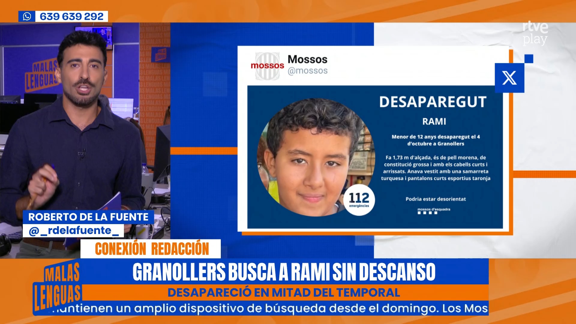 Los Mossos buscan a un niño de 12 años con autismo desaparecido en Granollers