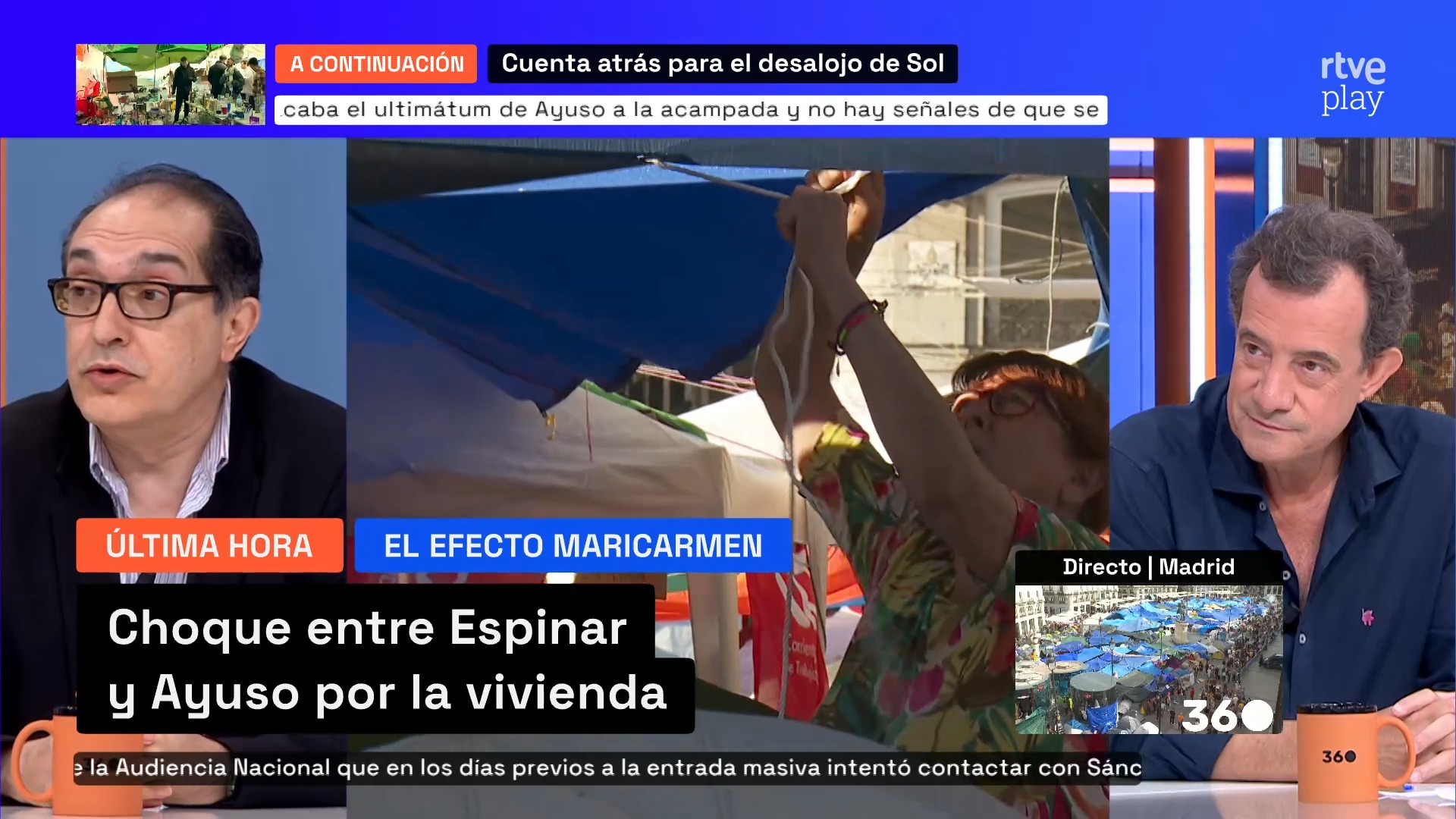 Ayuso ve comunistas en las acampadas por vivienda digna mientras la gente se suicida