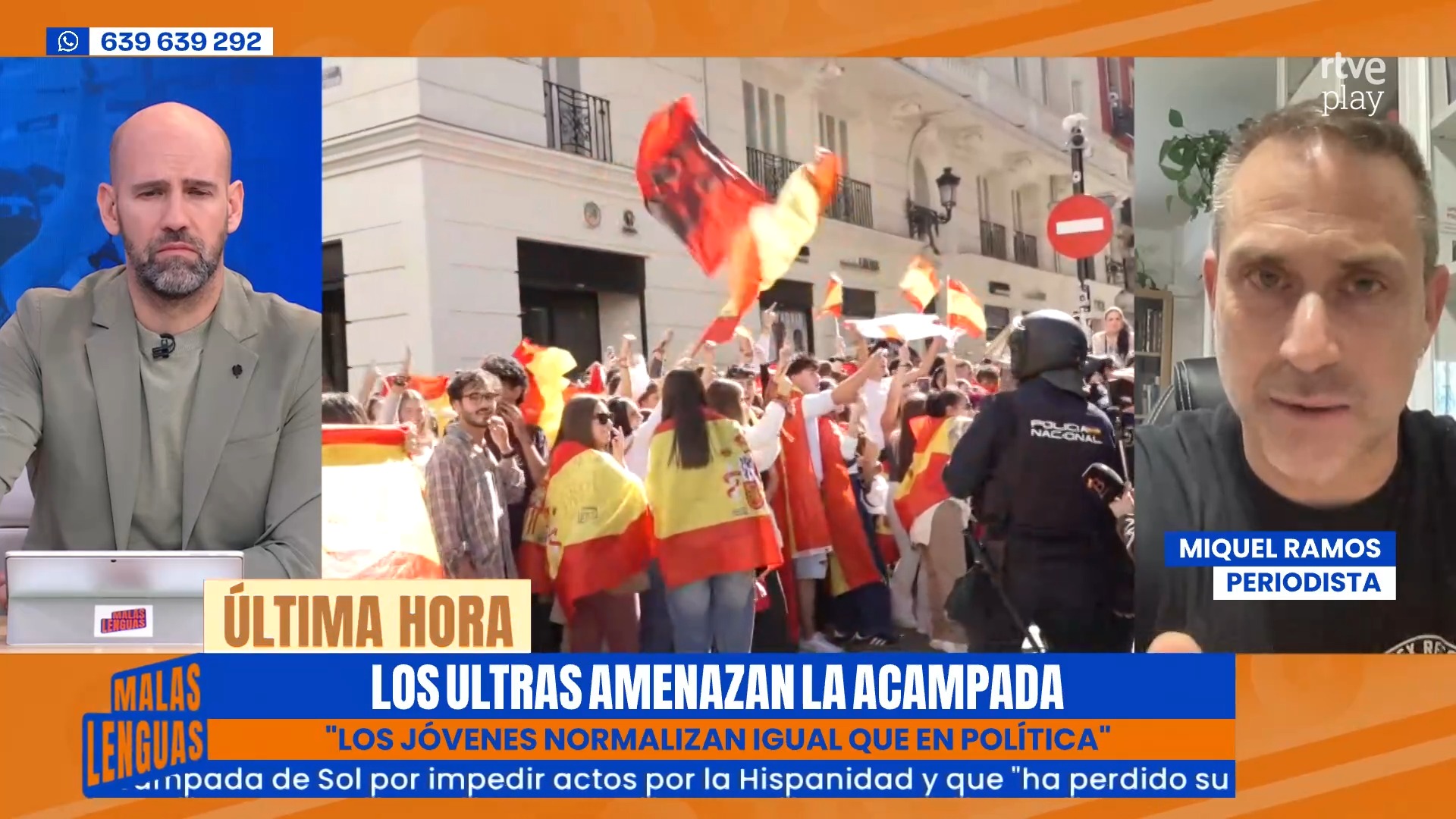 Jóvenes fascistas atacan acampadas por vivienda en Puerta del Sol