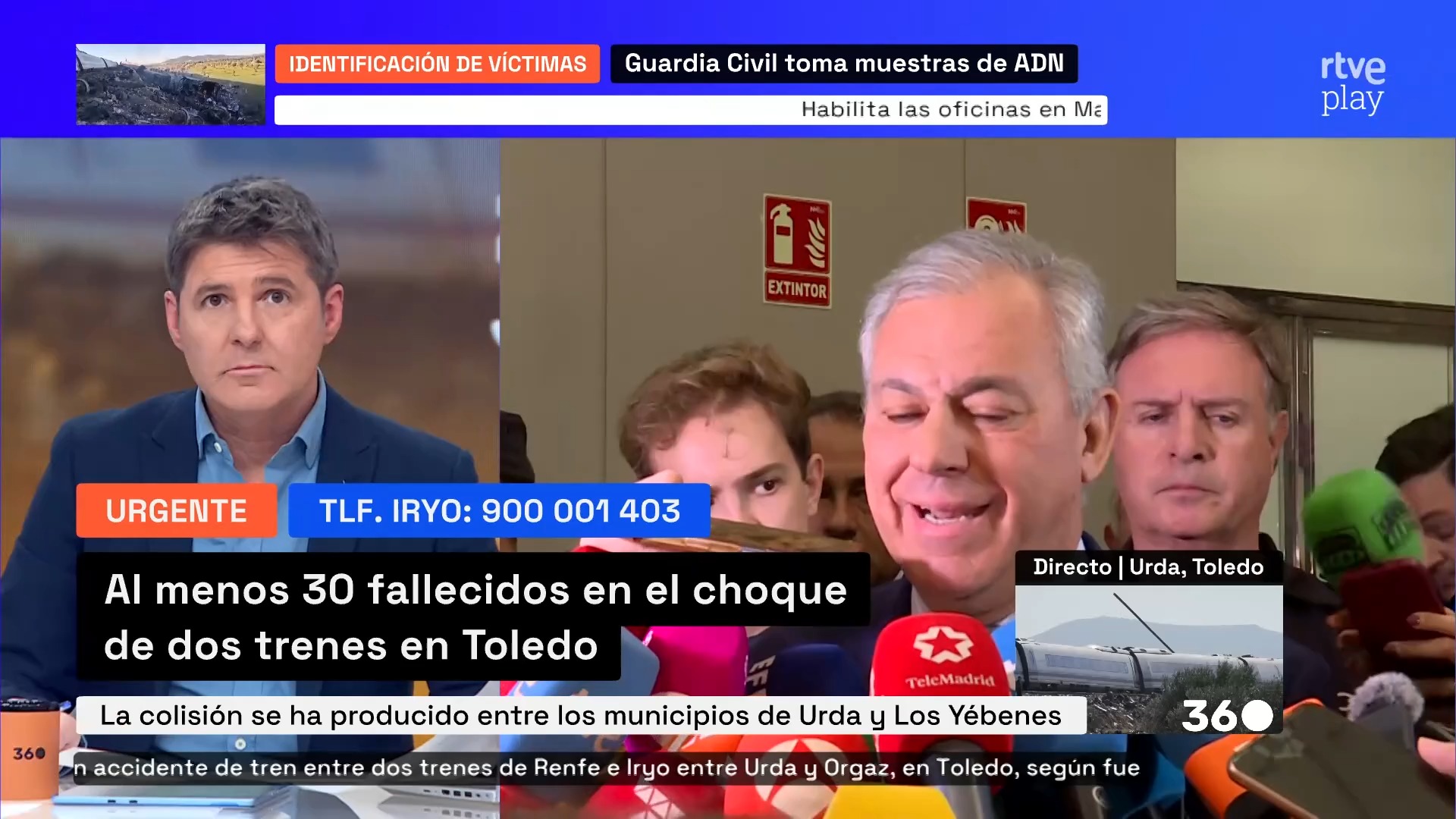 Alcalde de Sevilla: más de 30 muertos en accidente y sin identidades confirmadas