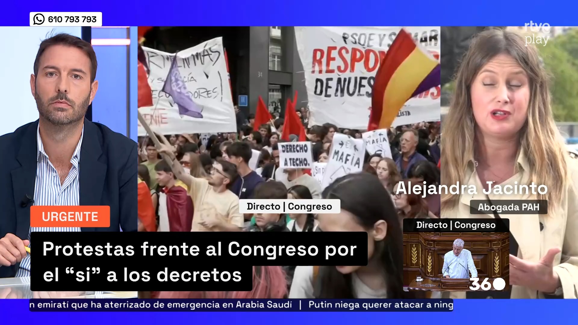 Alejandra denuncia que el Parlamento está secuestrado por rentistas y especuladores