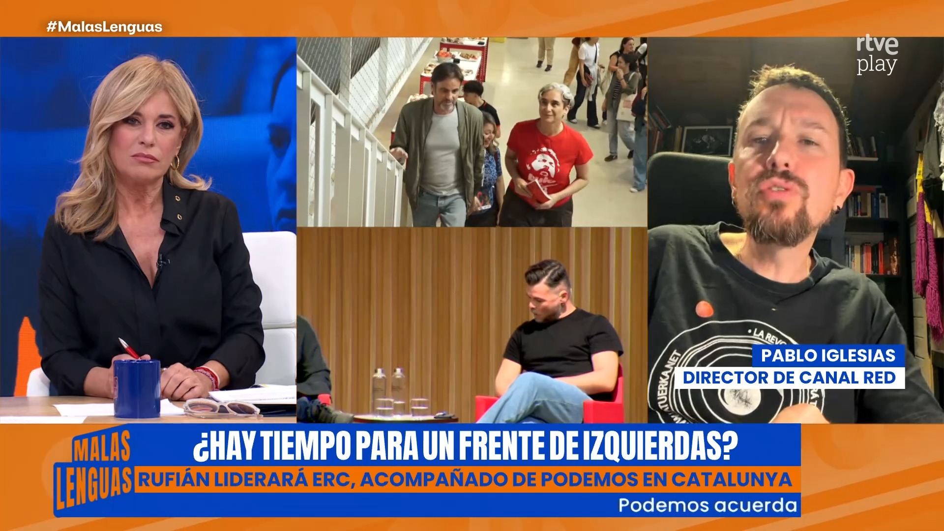 Rufián e Irene Montero lideran el acuerdo entre Esquerra y Podemos para unir a la izquierda