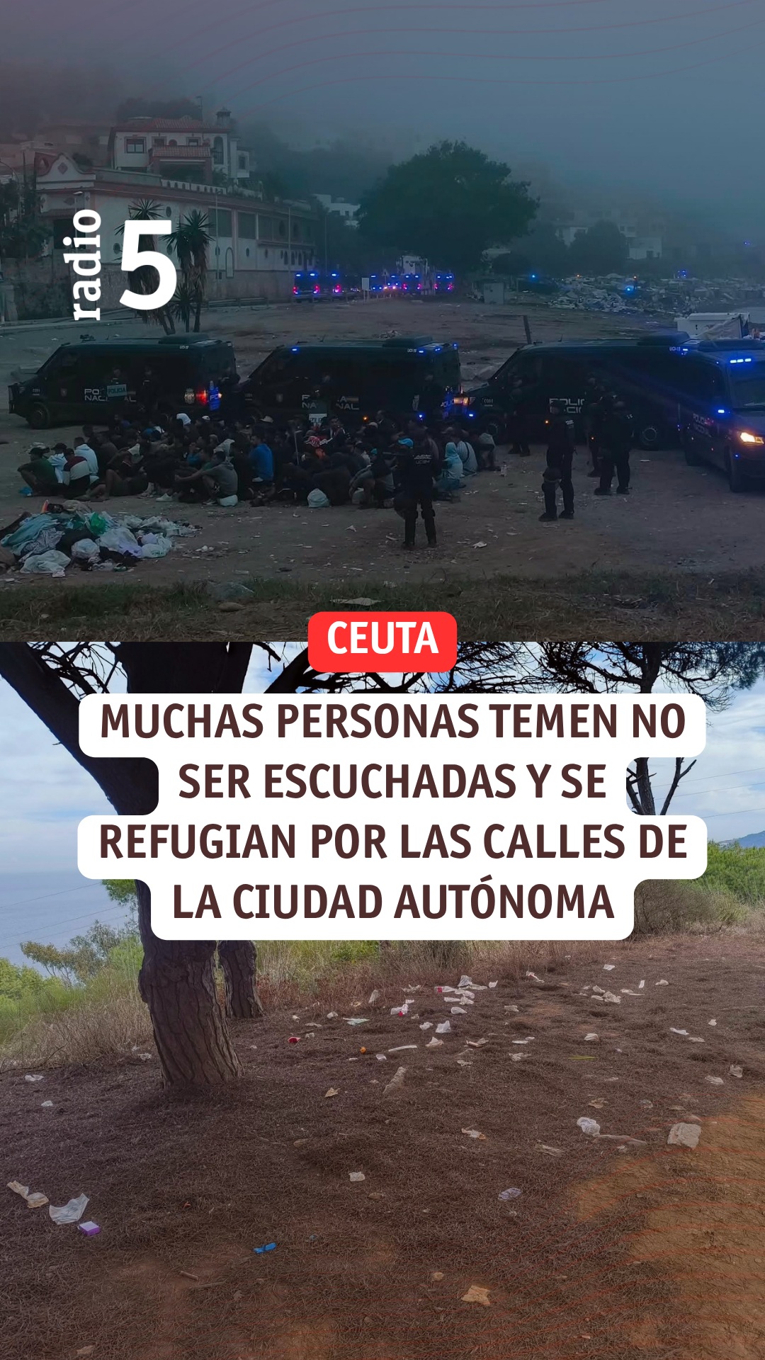 Policía inicia desalojo en playa del Trampolín de Ceuta y retorna a 1500 personas