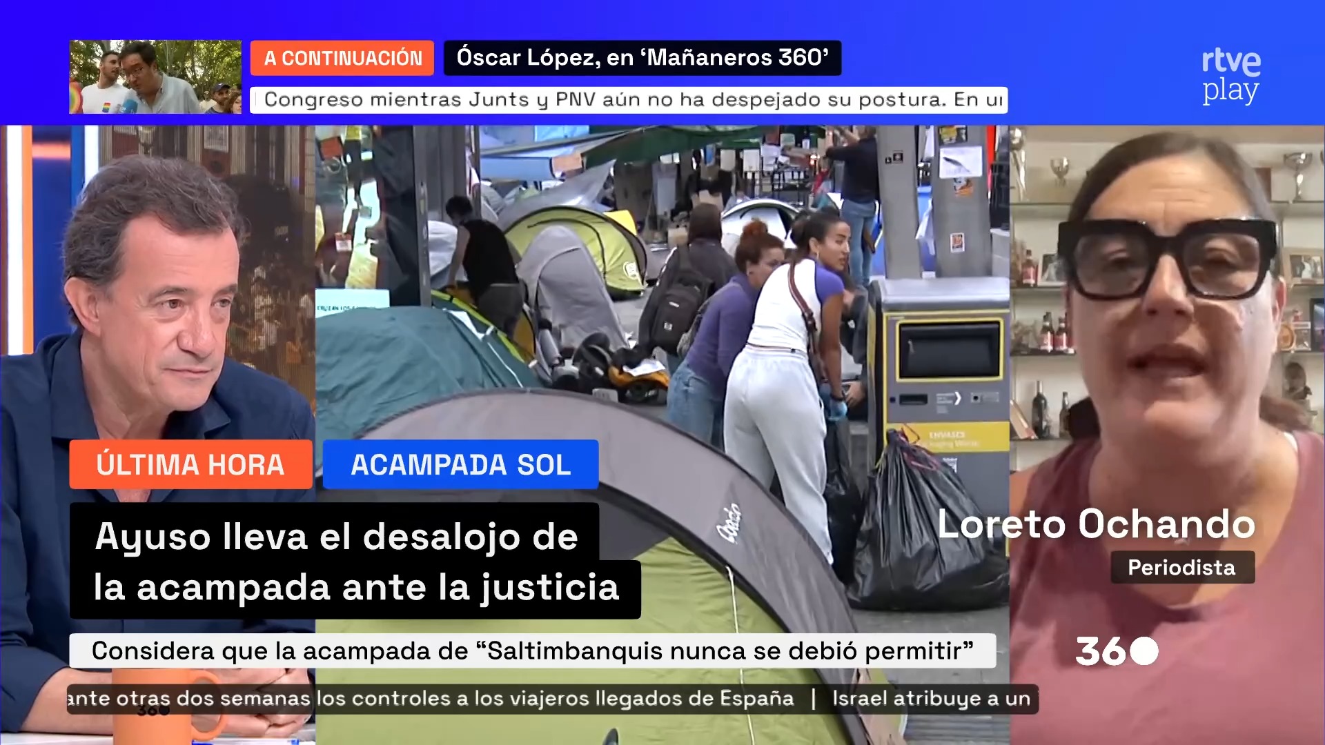 Acampada pacífica en Sol para conquistar derechos de vivienda en España