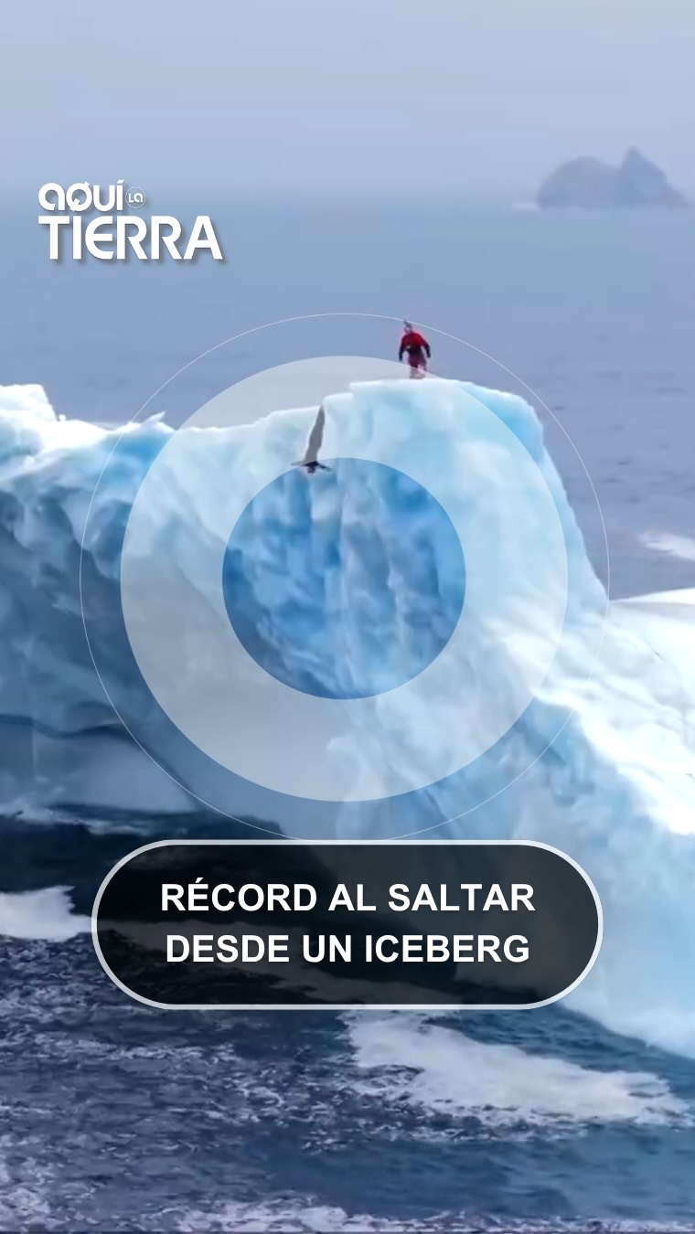 Molly Carlson bate récord: primera mujer en saltar desde un iceberg de 15 metros