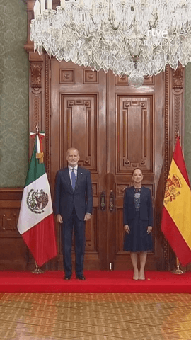 La presidenta de M�xico, Claudia Sheinbaum, ha recibido este jueves al rey Felipe VI en el Palacio Nacional en Ciudad de M�xico.