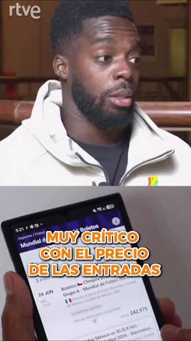 ”Con estos precios de las entradas, yo no hubiera podido ir al estadio a ver jugar a mis ídolos cuando era chaval”, Iñaki Williams se muestra muy crítico con el precio de los tickets, no solo en el Mundia sino también en la Liga.