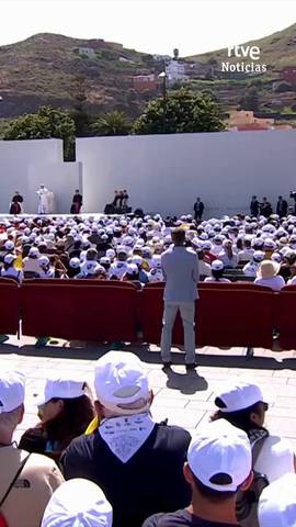  Desde la Plaza del Cristo de La Laguna, Le�n XIV lanza un mensaje contra el tr4fico de personas: