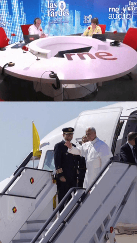 Hablamos en @lastardesderne con Leticia San Martín, sobrecargo del vuelo de Iberia que ha trasladado al Papa de Madrid a Barcelona… ¡toda una experiencia!