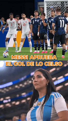 Messi aprueba el gol de Lo Celso que abrió el marcador en el  Jordania - Argentina 