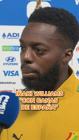  I�aki Williams, tras lograr un hist�rico empate para Ghana ante Inglaterra, muestra sus ganas de jugar ante su hermano y sus compa�eros del Athletic Club.