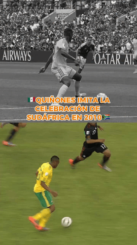  Así festejó Julián Quiñones el 1-0 que puso en pie a la afición mexicana en el Azteca.