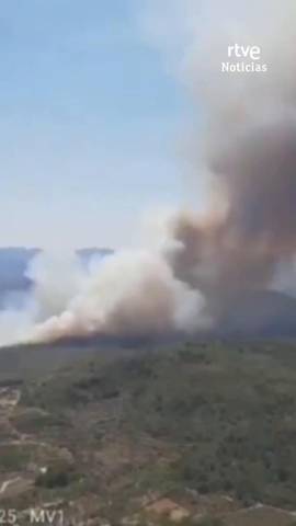  Son las im�genes que nos llegan en estos momentos de la localidad de Soneja en Castell�n.
