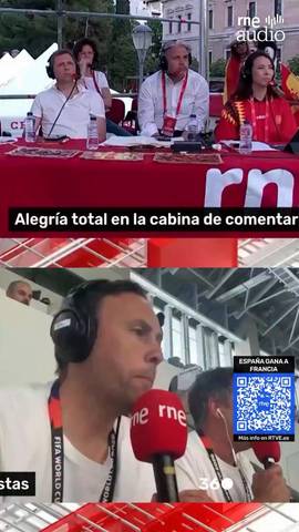Así vivieron los compañeros de @rne_deportes y de ‘Tablero Deportivo’ el pase de España  a la final del Mundial 