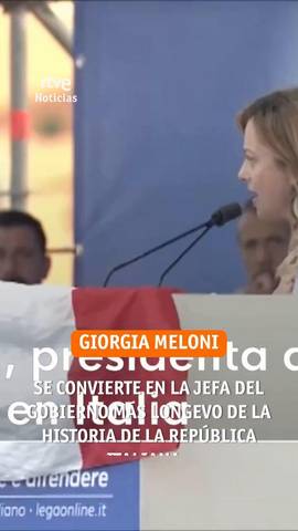 Giorgia Meloni se convierte en la jefa del Gobierno m�s longevo de la historia de la Rep�blica Italiana tras casi cuatro a�os ininterrumpidos en el poder