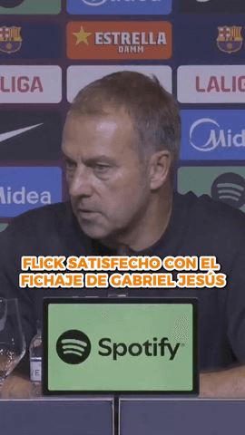  Hansi Flick sobre Gabriel Jesús: “Me gusta su estilo y creo que encaja perfectamente con nuestro estilo”.
