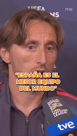 Luka Modric: “No hay mejor escenario que hacer las cosas bien contra España”.