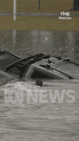 Un reportero de ABC Australia y otro hombre rescatan a un conductor cuyo coche se hund�a en las inundaciones al norte de Brisbane, en Australia.